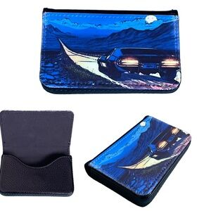 Blue and Black Sports Car Card Holder